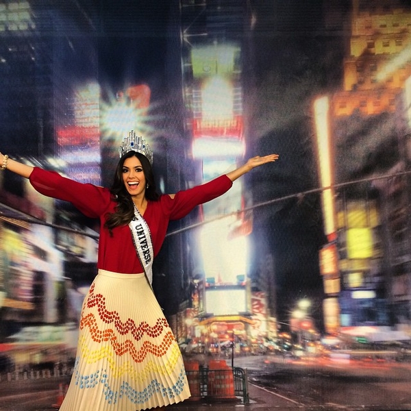 Мисс Вселенная 2014 посетила Неделю моды в Нью-йорке