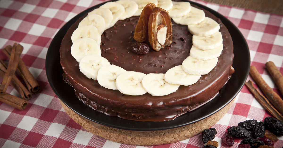 Торт шоколадно-банановый без выпечки. Рецепт