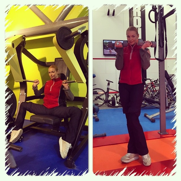 Анастасия Волочкова  произвела фурор шпагатом вниз головой