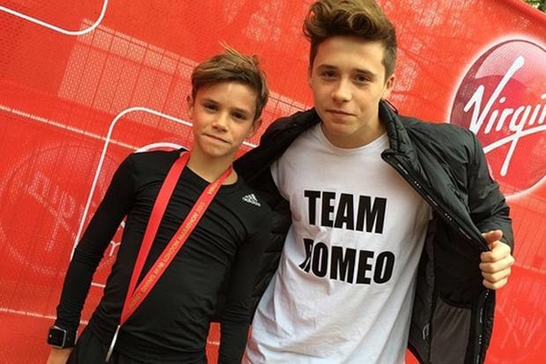 Сын Бекхэма принял участие в лондонском марафоне