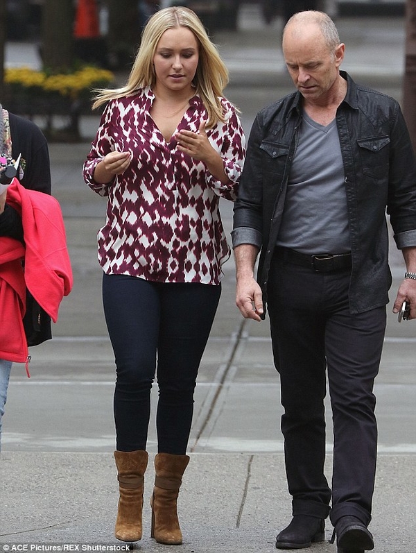 Хайден Панеттьери запечатлели на съемках нового фильма