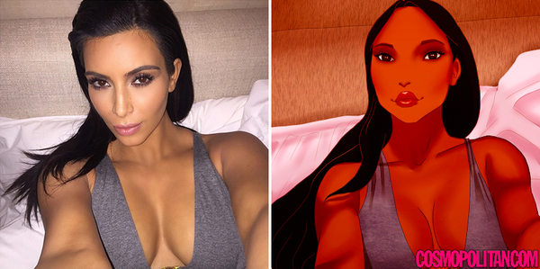 Мультяшная мода: Принцессы Диснея превратились в Ким Кардашян