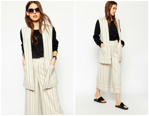 С чем носить удлиненный жакет без рукавов: 4 стильных образа