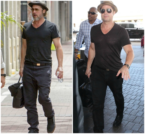 Брэд Питт сбрил бороду и заметно помолодел