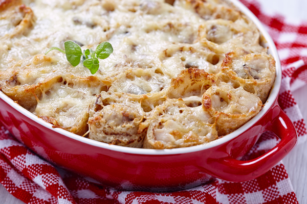 Как приготовить запеканку из блинов с ветчиной и грибами (видео)