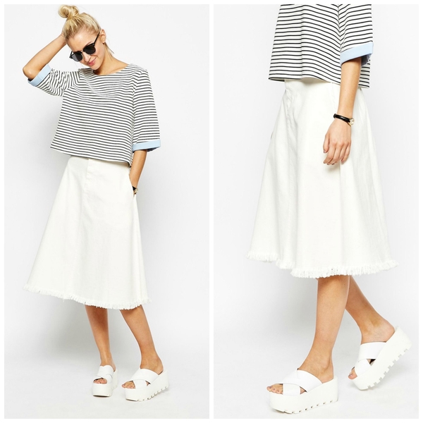 С чем носить юбку миди: вечерний и повседневный образы