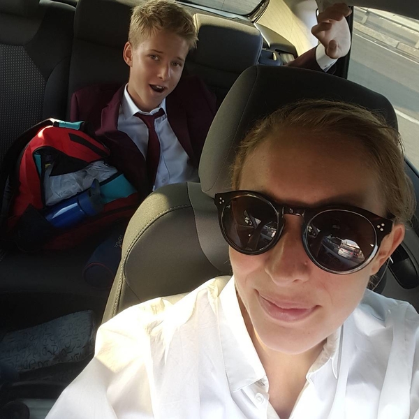 1 сентября: Катя Осадчая отвела сына в седьмой класс