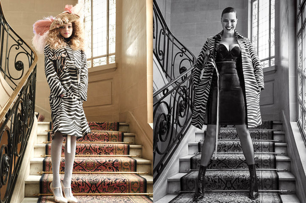 Две модели разных типов фигур примерили одинаковую одежду