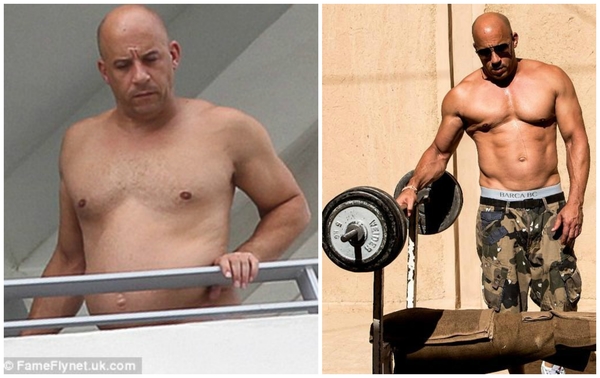 Папарацци сфотографировали пузатого Вина Дизеля