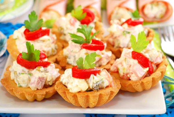 Delicious Appetizers in Tartlets