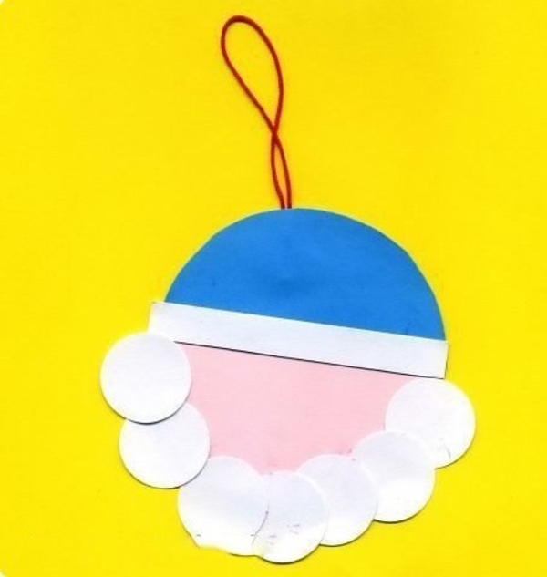 Детские новогодние поделки: Дед Мороз из картона