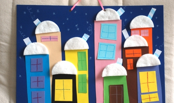 Поделки на Новый год 2016: Зимний домик