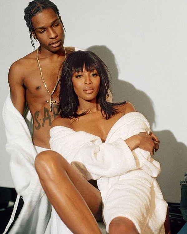 Ностальгия по 90-м: Наоми Кэмпбелл и Asap Rocky снялись в новом фотосете