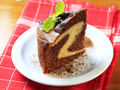 Шоколадный мраморный пирог