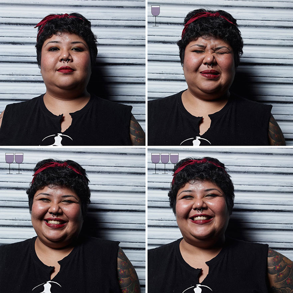 Власть алкоголя: фотограф снимает людей до и после трех бокалов вина