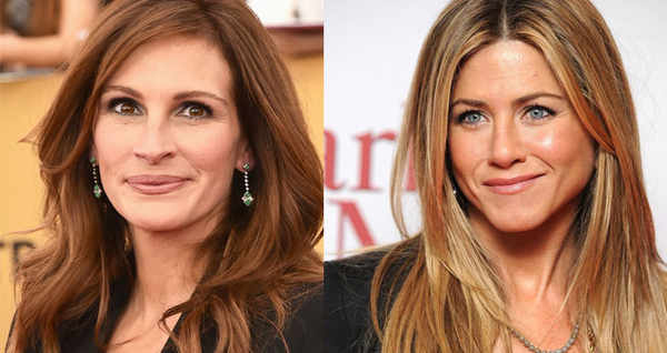 Дженнифер Энистон и Джулия Робертс похвастались стройными ножками