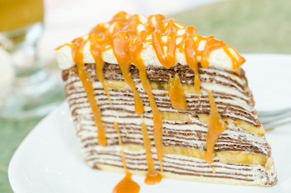 Как приготовить блинный торт с бананами