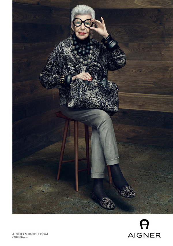 94-летняя Айрис Апфель украсила новый кампейн Aigner