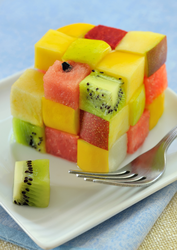 Как сделать кубик Рубика из фруктов