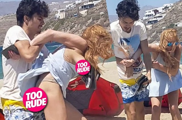 Линдси Лохан и Егор Тарабасов подрались на пляже в Греции