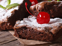 Шоколадно-миндальный пирог без муки