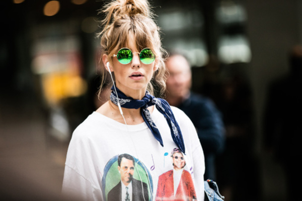 Бархат, деним и кожа: street style на Неделе моды в Нью-Йорке