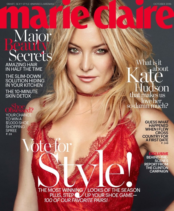 Lady in red: Кейт Хадсон украсила обложку Marie Claire