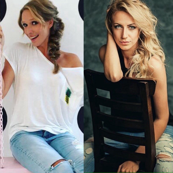 Катя Осадчая и Леся Никитюк вышли в свет в одинаковых платьях