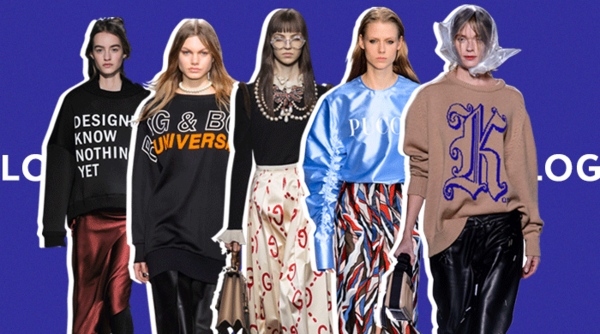 Подиумный тренд: свитшоты с логотипами