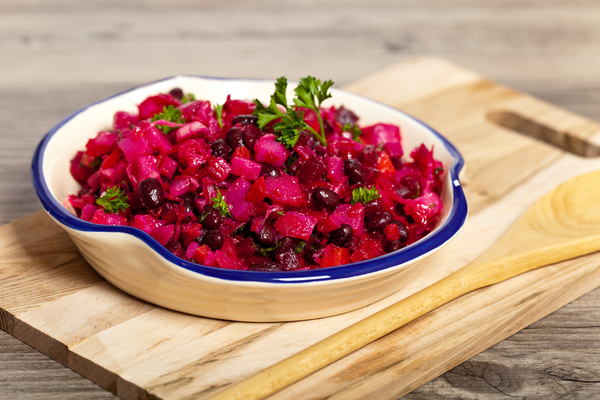 Як приготувати вінегрет з червоною квасолею