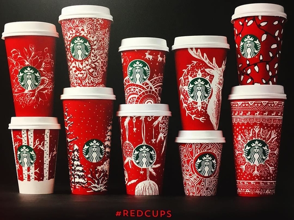 Украинка разработала дизайн новогодних чашек для Starbucks