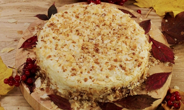 Как приготовить ленивый Наполеон с соленой карамелью