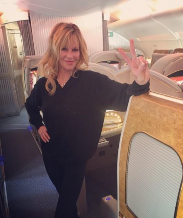 Мелани Гриффит провела выходные с бывшим мужем и дочкой