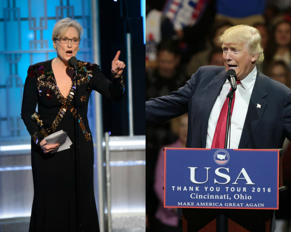 Золотой глобус 2017: Трамп ответил на критику Мэрил Стрип в его адрес