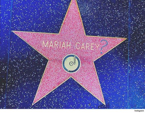 Вандалы испортили звезду Мэрайи Кэри на Аллее славы в Голливуде