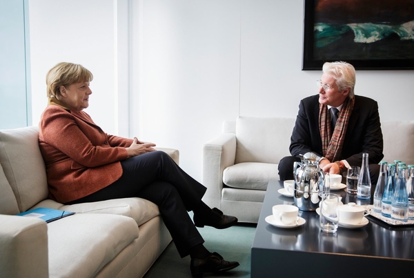 Берлинале 2017: Ричард Гир встретился с Ангелой Меркель