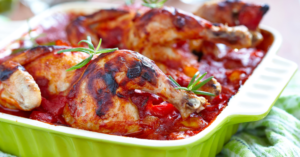 Рецепт курицы с помидорами в духовке рецепт