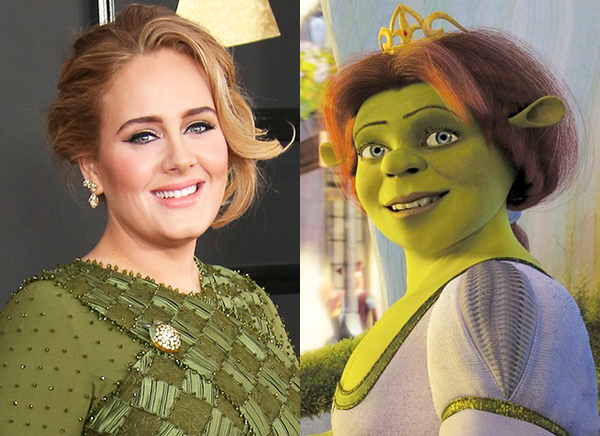 Адель сравнили с принцессой Фионой