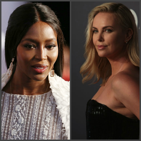 Терон и Кэмпбелл пришли на благотворительный аукцион без бюстгальтеров