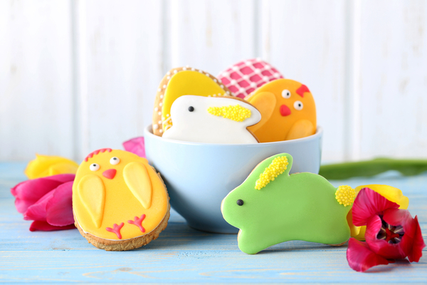 Как приготовить печенье в виде пасхальных цыплят