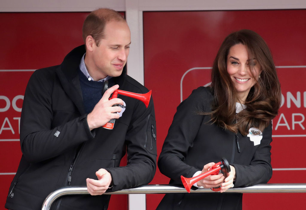 Кейт Миддлтон, принц Уильям и принц Гарри побывали на Лондонском марафоне