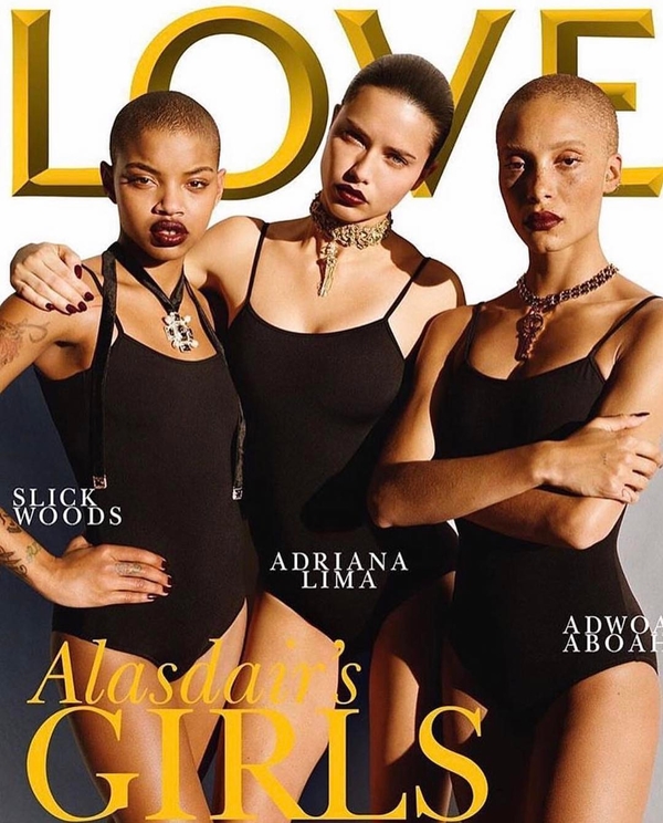 Новое поколение: Адриана Лима и Слик Вудс попали на обложку LOVE