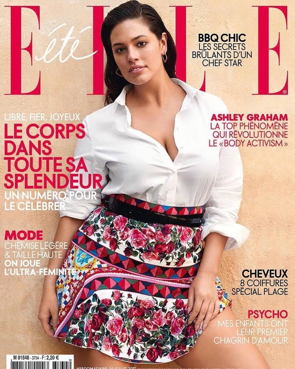 Обнаженная Эшли Грэм снялась для  журнала ELLE