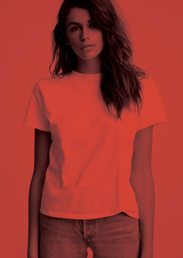 Джастин Бибер и Кайя Гербер снялись в рекламной кампании белых футболок