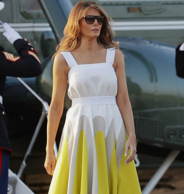 Меланья Трамп в Нью-Джерси очаровала публику необычным платьем