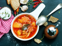 Вкусный украинский борщ с мясом