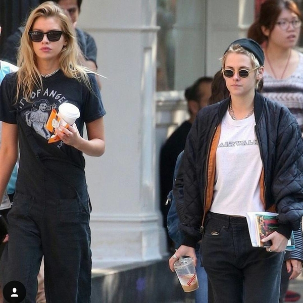 Кристен Стюарт прогулялась с возлюбленной по осеннему Нью-Йорку