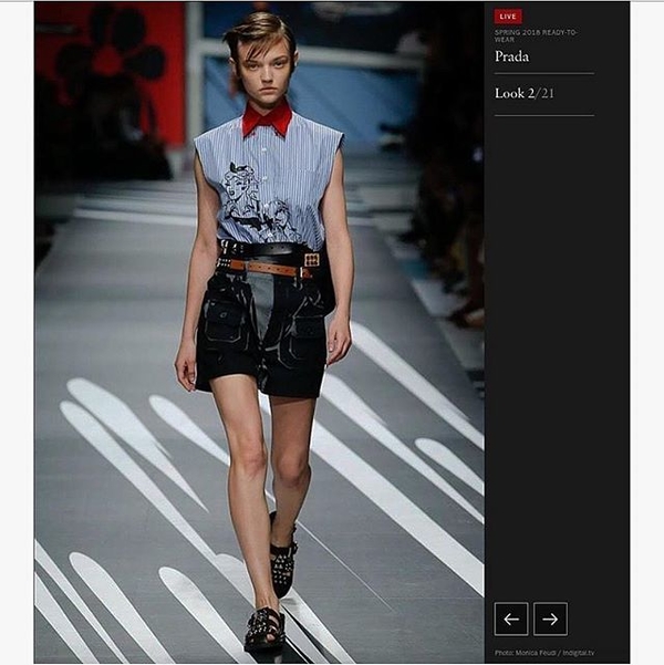 Украинская модель приняла участие в показе Prada