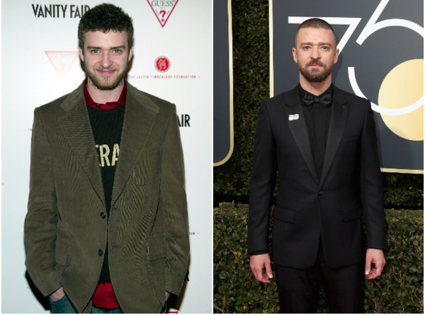 Джастин Тимберлейк за всю свою карьеру изменился до неузнаваемости