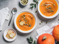 Диетическое меню: овощной суп-пюре с тыквой